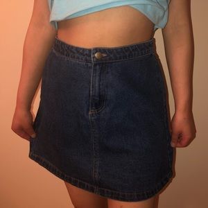 Dark wash blue jean skirt from Forever 21